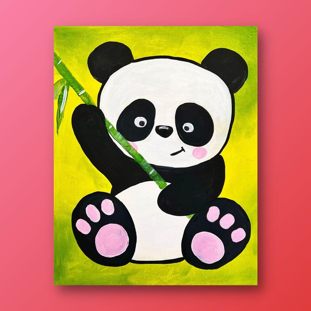 Panda Painting - Step By Step Acrylic Tutorial - With Pictures and Video