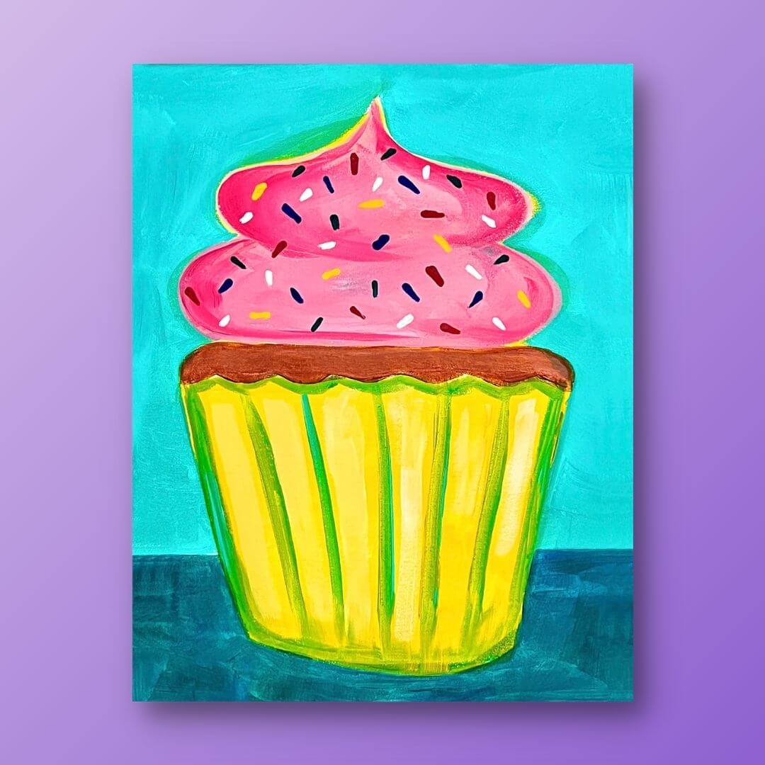 easy cupcake painting