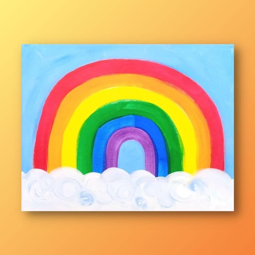 Finger Painting Rainbow - My Bored Toddler