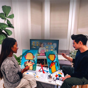 Sip N' Paint Experience Box Date Night Gift for Couples