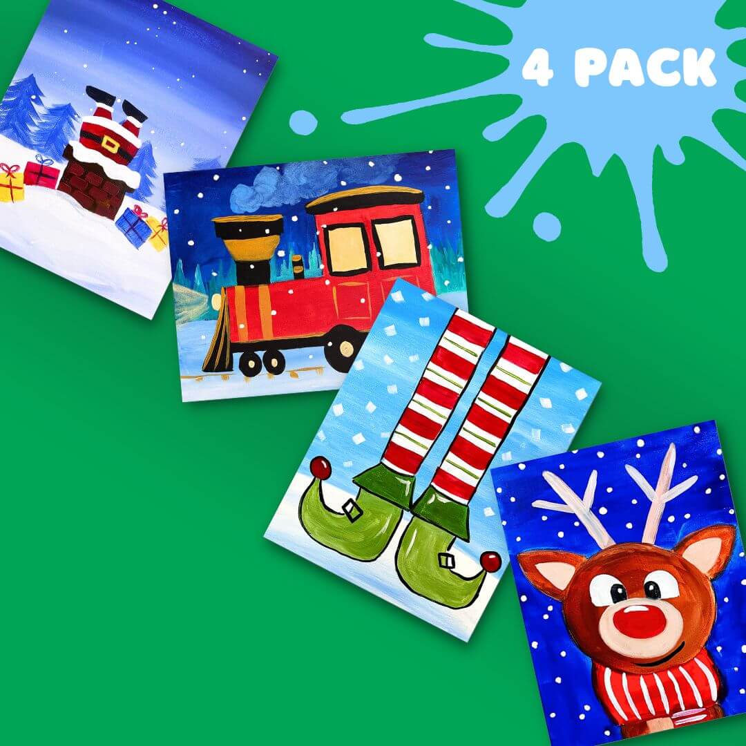 North Pole Kids Acrylic Painting Bundle – Painting to Gogh