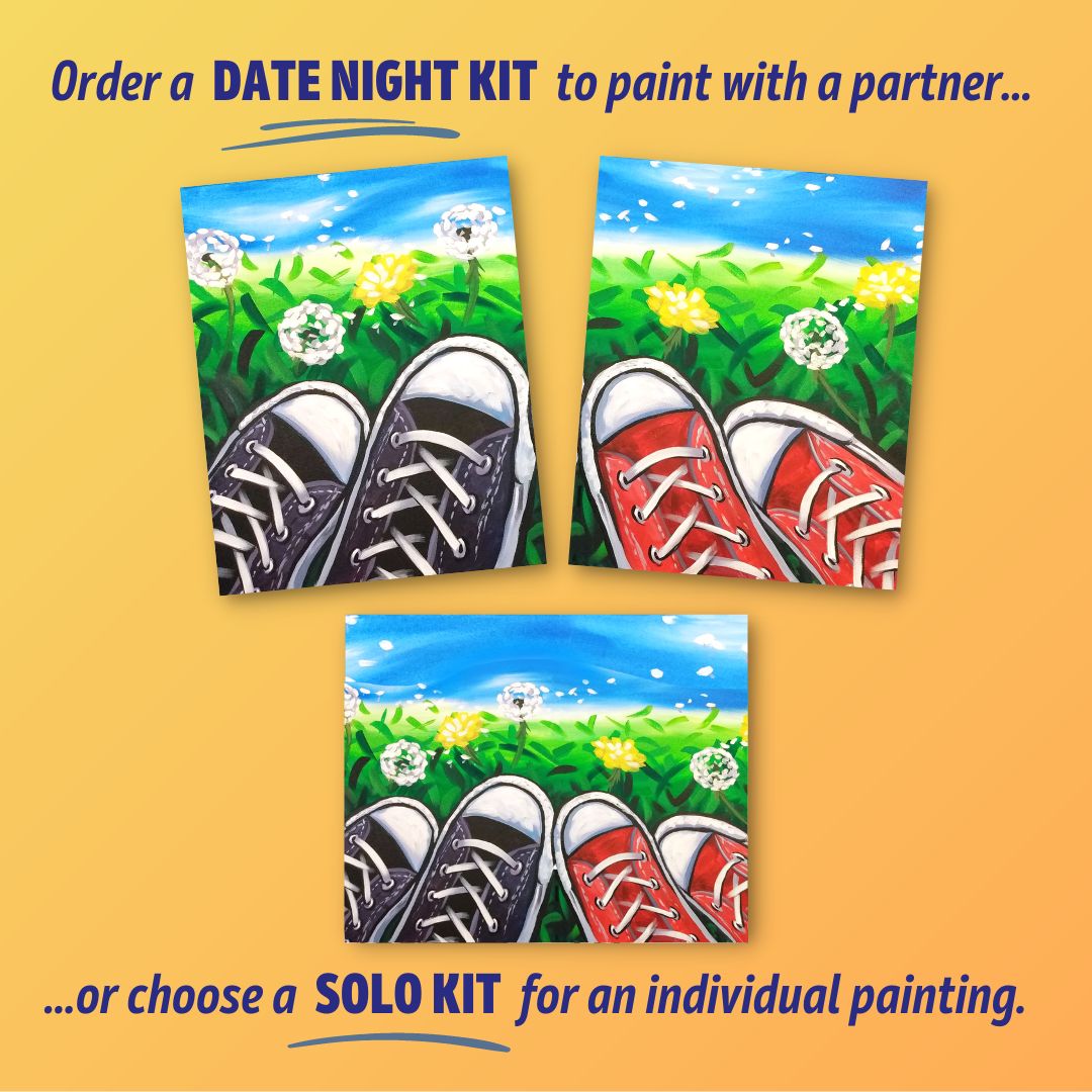 Predrawn Canvas/ City Girl/ Paint and Sip / DIY Art Kit/paint