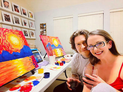 Wine Glass Painting at Home, Online class & kit